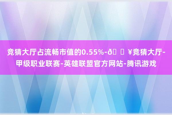 竞猜大厅占流畅市值的0.55%-🔥竞猜大厅-甲级职业联赛-英雄联盟官方网站-腾讯游戏